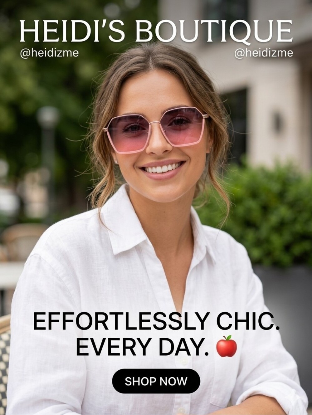 BOUTIQUE 🍏 Pink Half Frame Sunglasses